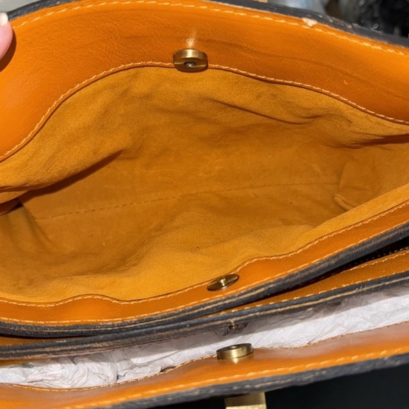 Patricia Nash Rosina Handbag,  Sun Yellow Color, Tooled Leather, EUC - Picture 8 of 11